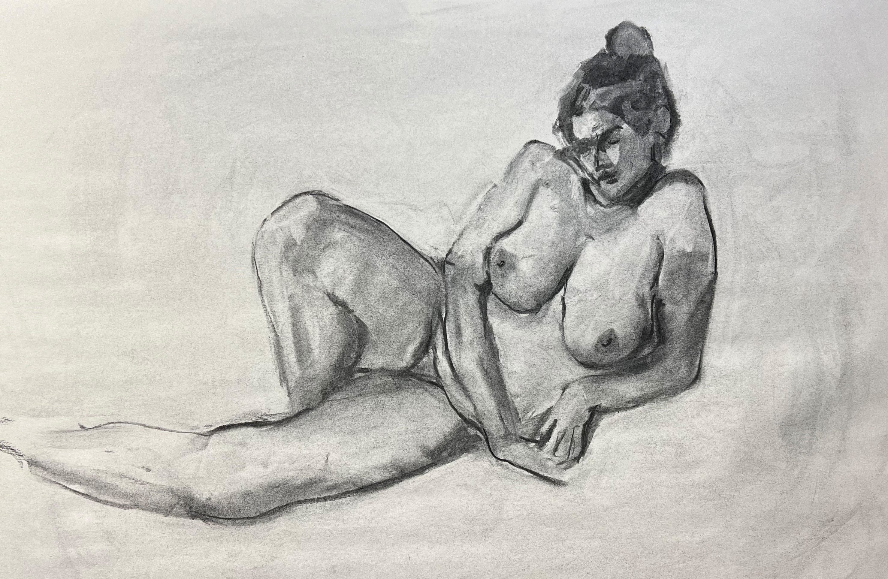 DrawingHalfRecliningNude
