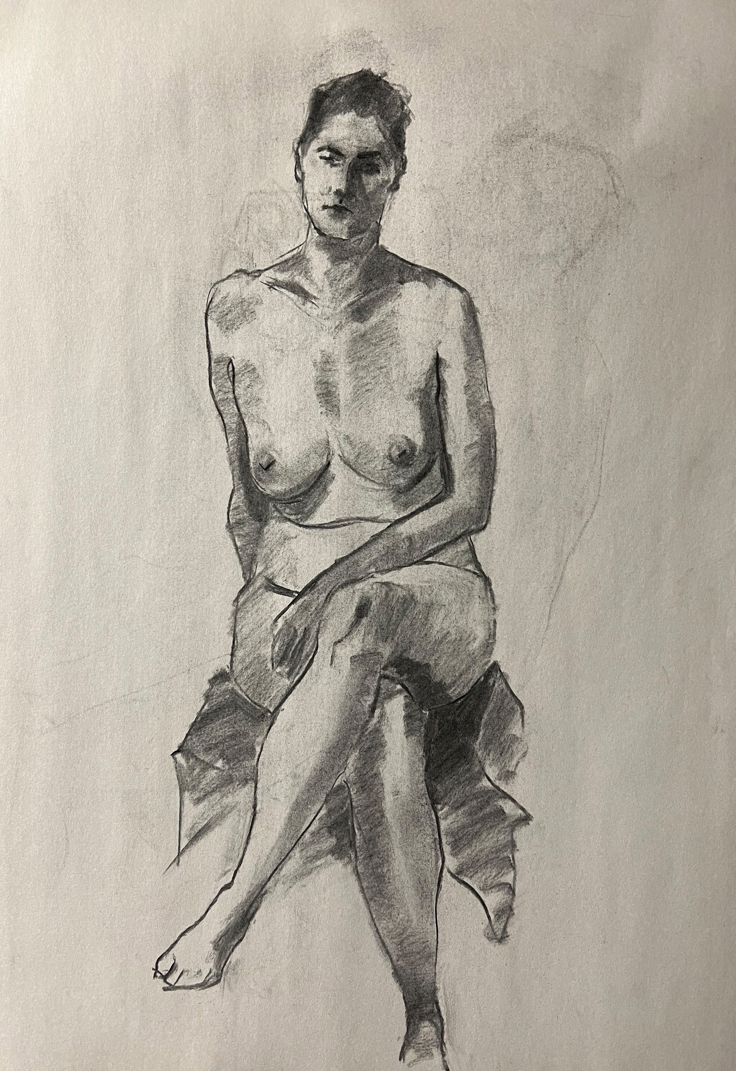 DrawingJulianaStittingNude