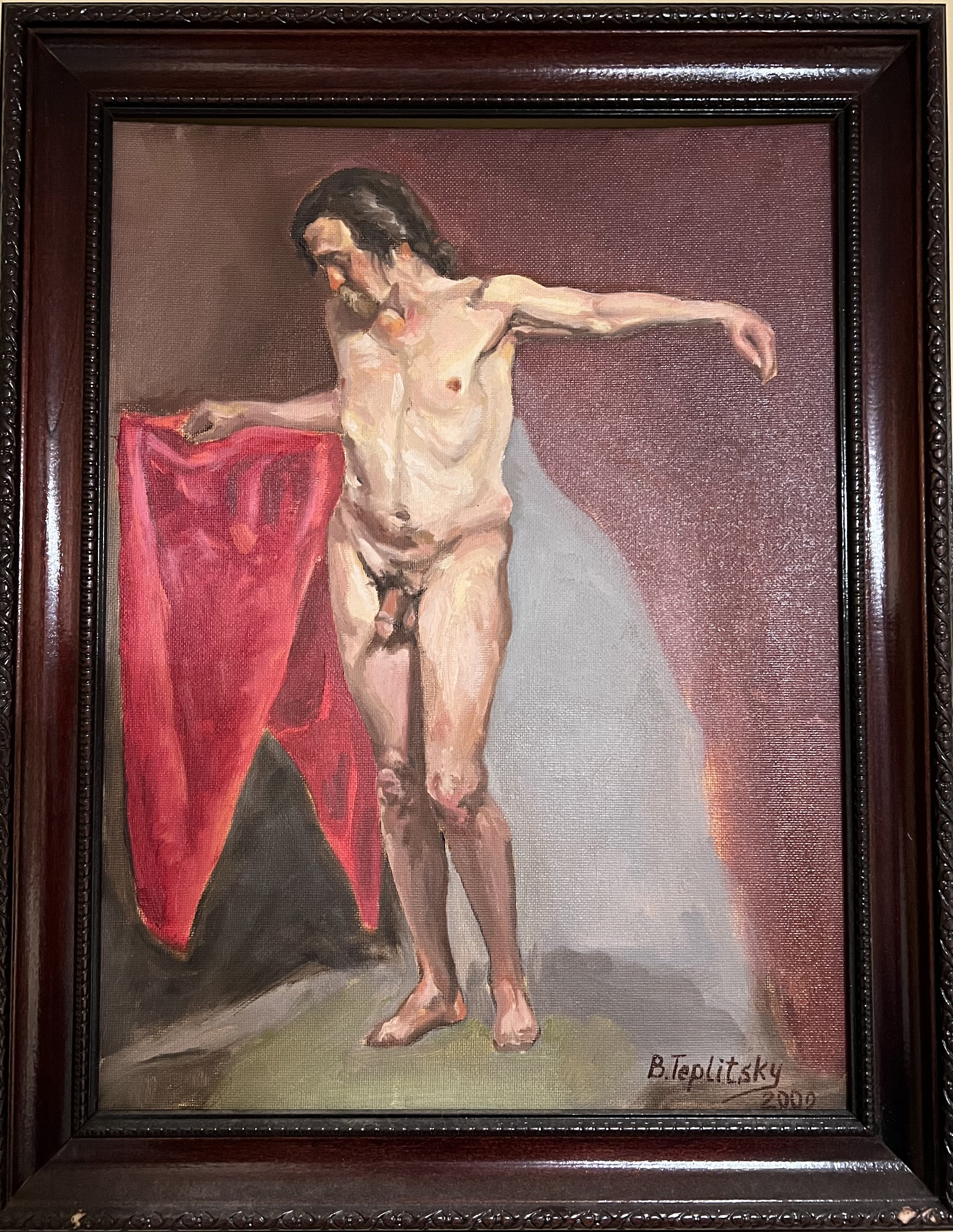 Study of standing male nude