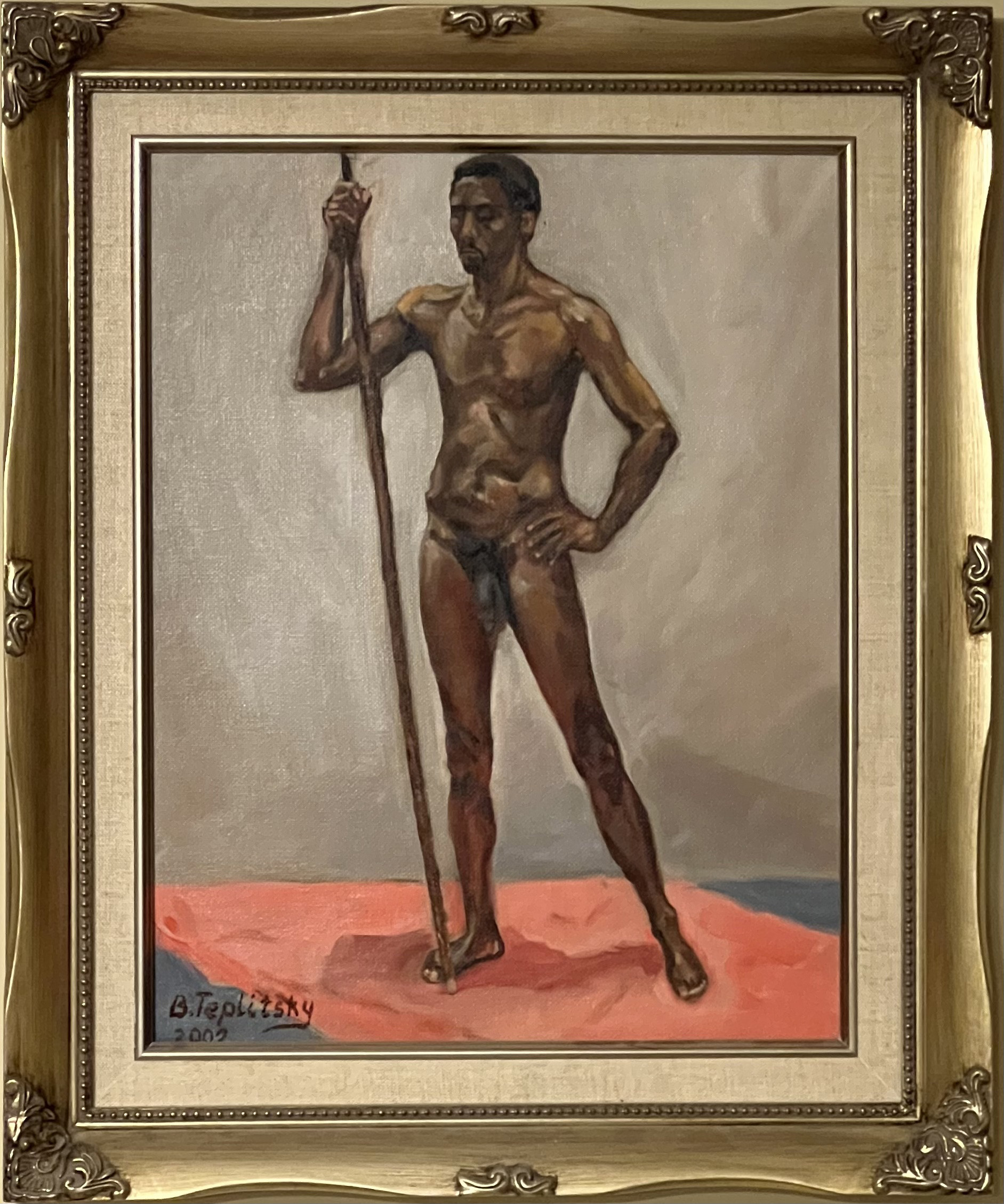 Study of standing male nude