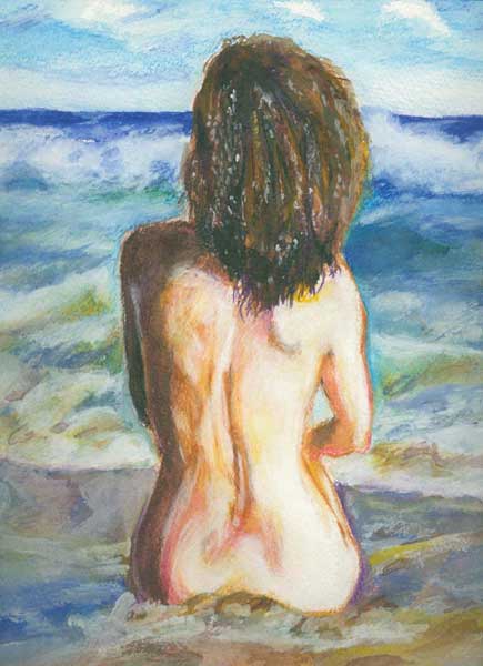 At sea